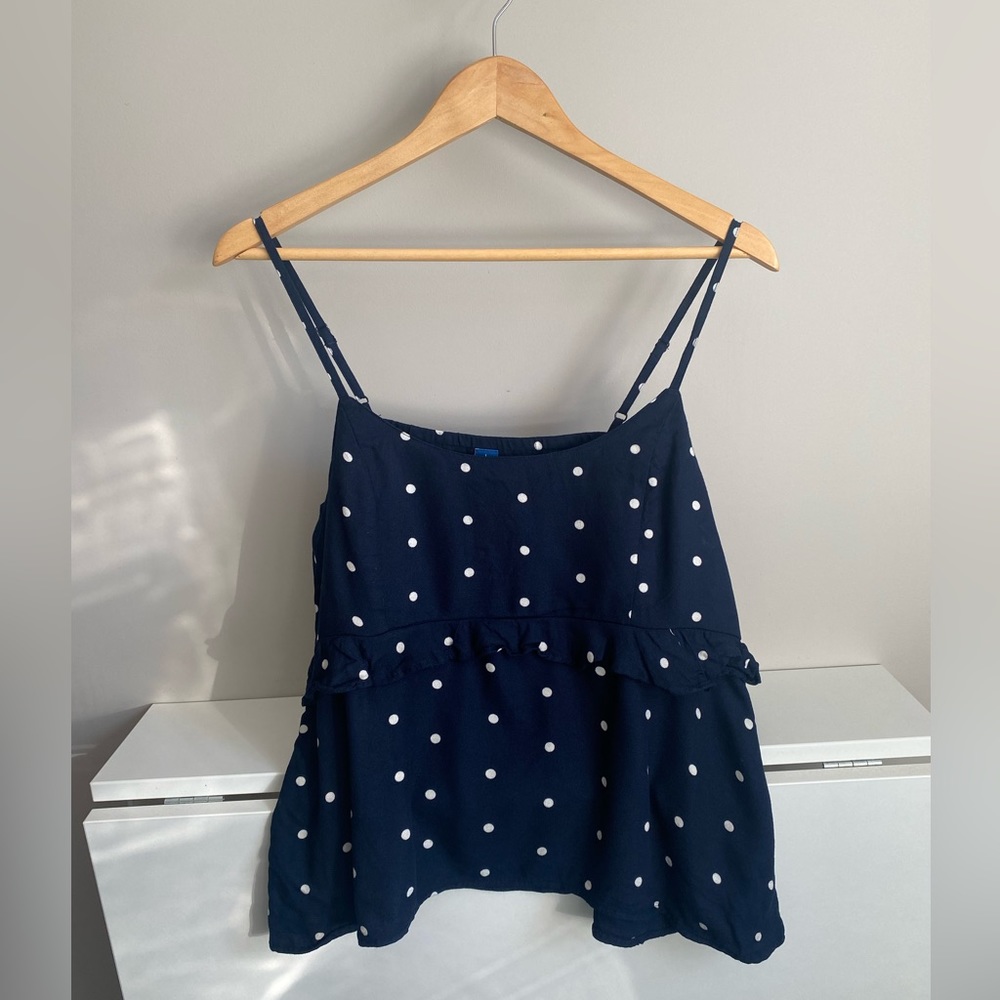 NWOT old navy navy polka dot tank